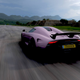 A Koenigsess speeds down a drag strip in Forza Horizon 5.